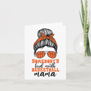 Somebody's Loud Mouth Sketll Mama Messy Bun Mum Fu Card