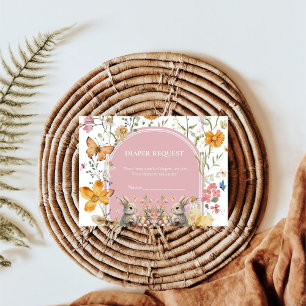 Somebunny Baby Shower diaper raffle request Enclosure Card