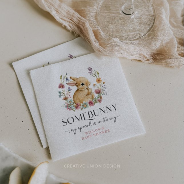 Somebunny Baby Shower Wildflower Napkins (Creator Uploaded)