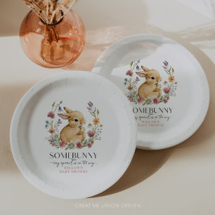Somebunny Baby Shower Wildflower Paper Plates