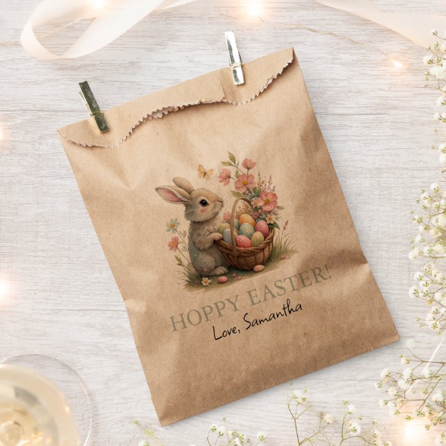 SomeBunny Easter Wildflower Hoppy Easter Favour Bag (Clipped)