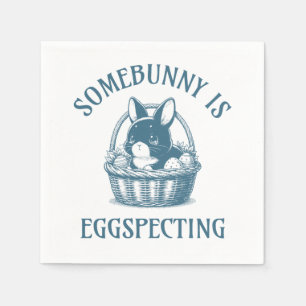 Somebunny Is Eggspecting Pregnancy Announcement Napkin