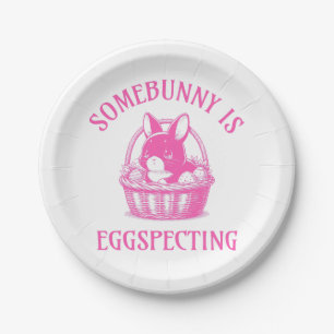 Somebunny Is Eggspecting Pregnancy Announcement  Paper Plate