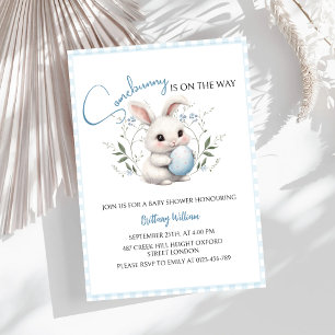 Somebunny is on the Way Boy Easter Baby Shower Invitation
