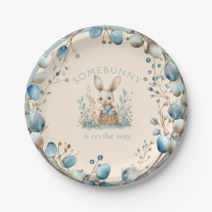 Somebunny is on the Way Paper Plate