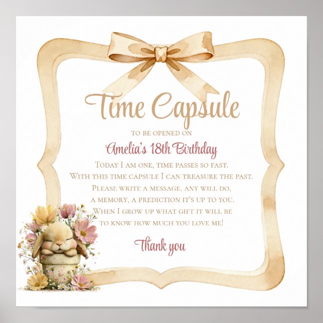 Somebunny is Turning One Milestone Poster (Front)