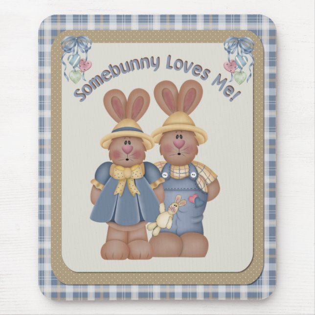 Somebunny Loves Me - Mousepad (Front)