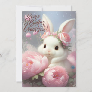 SomeBunny Loves You Easter Flat Holiday Card