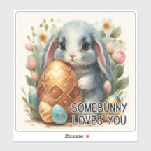 Somebunny Loves You Easter Vinyl Sticker