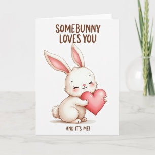 Somebunny Loves You Heart Card