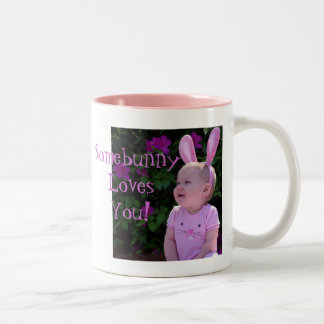 Somebunny Loves You! Two-Tone Coffee Mug