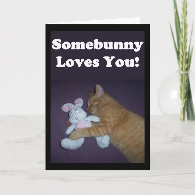 Somebunny Loves You! Valentine Holiday Card (Front)