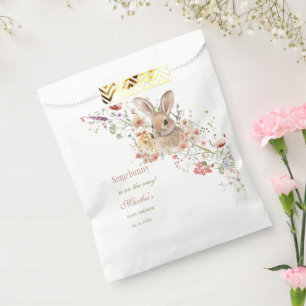 Somebunny on the way Easter Wildflower baby Shower Favour Bag