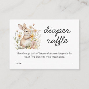 Somebunny Special Diaper Raffle Spring Baby Shower Enclosure Card