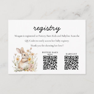 Somebunny Special Spring Baby Shower Registry Enclosure Card