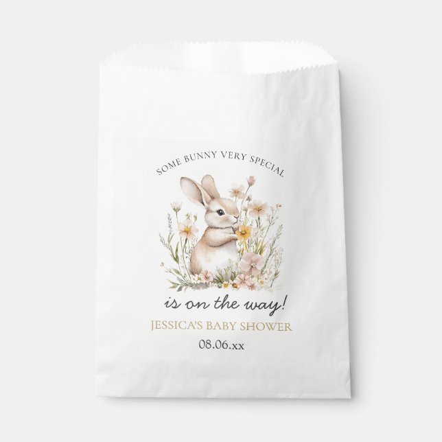 Somebunny Special Wildflowers Spring Baby Shower Favour Bag (Front)