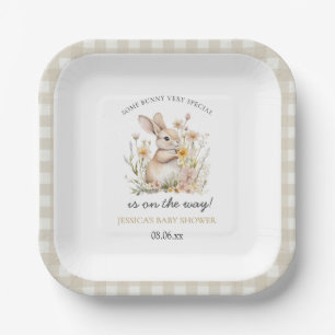 Somebunny Special Wildflowers Spring Baby Shower  Paper Plate