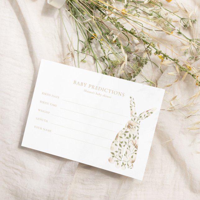 Somebunny Spring Floral Baby Shower Guesses Game (Creator Uploaded)