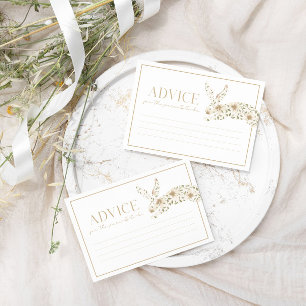 Somebunny Spring Floral Elegant Baby Shower Advice Card