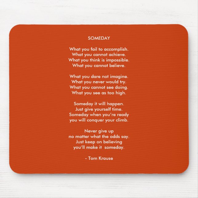 Someday Mouse Pad (Front)