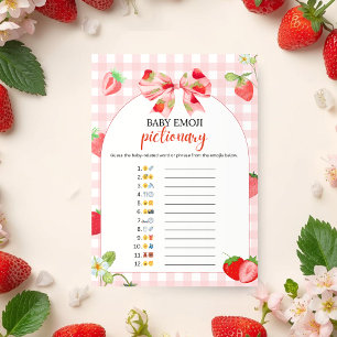 Someone Berry Sweet   Baby Emoji Pictionary Invitation