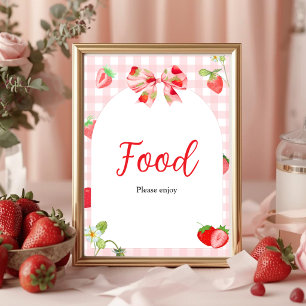 Someone Berry Sweet Baby Shower Food Table Sign