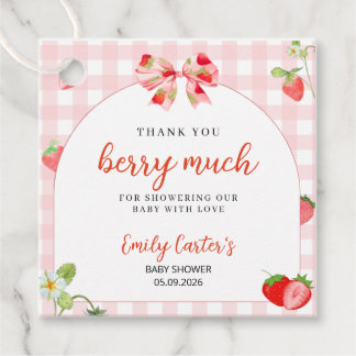 Someone Berry Sweet Baby Shower Invitation Favour Tags