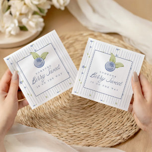 Someone Berry Sweet Blueberry Baby Shower Napkin