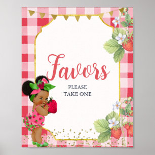 Someone Berry Sweet Strawberry Baby Shower Favors Poster