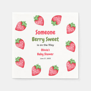 Someone Berry Sweet Strawberry Baby Shower  Napkin
