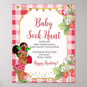 Someone Berry Sweet Strawberry Baby Sock Hunt Poster