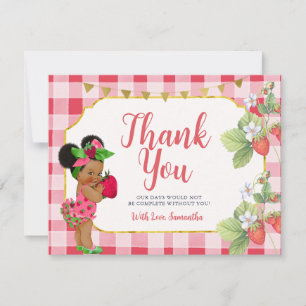 Someone Berry Sweet Strawberry Girl Baby Shower Thank You Card