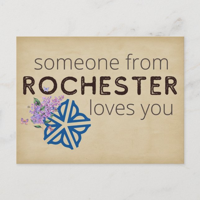 Someone From Rochester Loves You Postcard (Front)