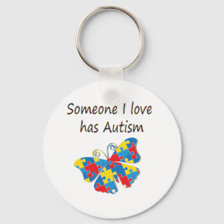 Someone I love has autism (multi) Key Ring