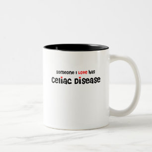 someone I love has Celiac Disease / hearts Two-Tone Coffee Mug
