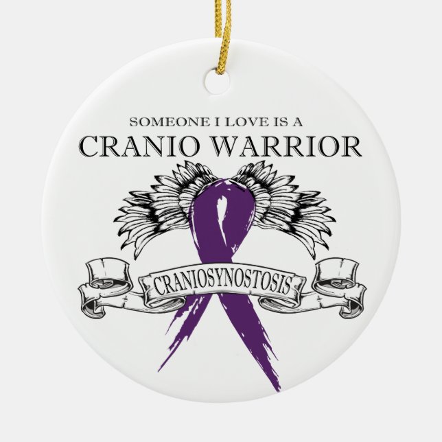 Someone I love has Cranio Ceramic Ornament (Front)