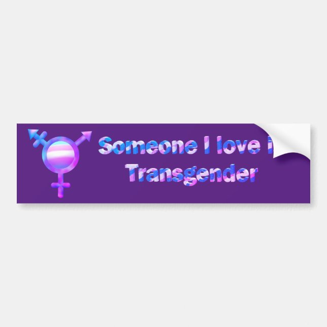 Someone I love is Trans 3D Bumper Sticker (Front)