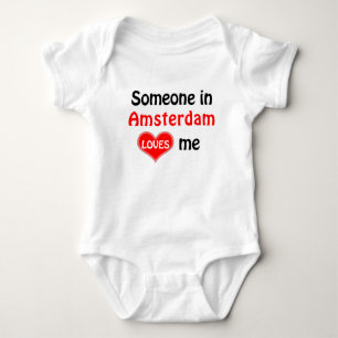 Someone in Amsterdam loves me Baby Bodysuit