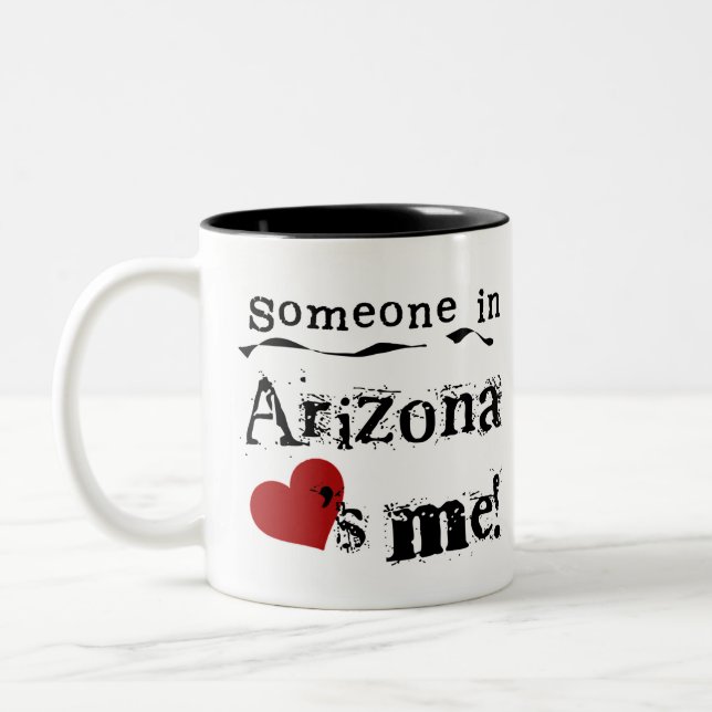 Someone In Arizona Loves Me Two-Tone Coffee Mug (Left)