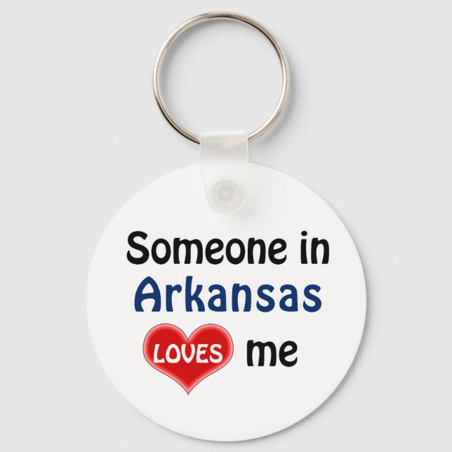 Someone in Arkansas Loves me Key Ring (Front)
