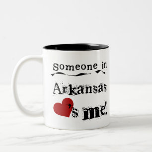 Someone In Arkansas Loves Me Two-Tone Coffee Mug