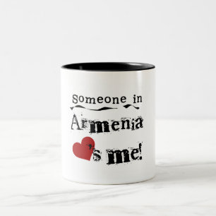 Someone In Armenia Loves Me Two-Tone Coffee Mug