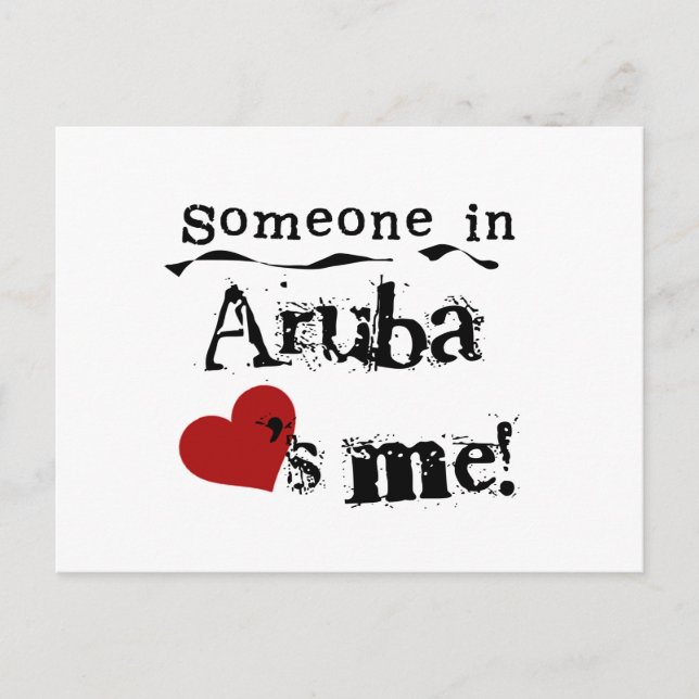 Someone In Aruba Loves Me Postcard (Front)