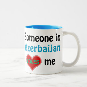 Someone in Azerbaijan loves me Two-Tone Coffee Mug