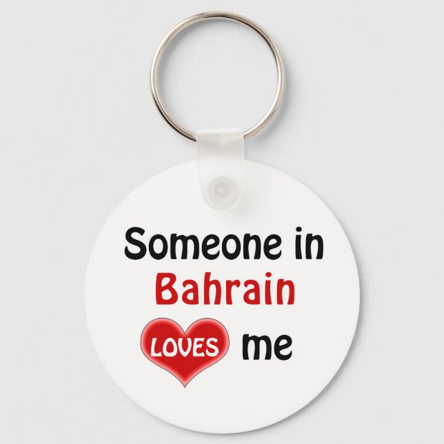 Someone in Bahrain Loves me Key Ring (Front)