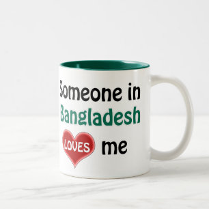 Someone in Bangladesh loves me Two-Tone Coffee Mug
