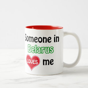 Someone in Belarus loves me Two-Tone Coffee Mug