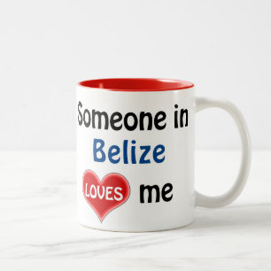 Someone in Belise loves me Two-Tone Coffee Mug
