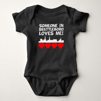 Someone In Brattleboro Vermont Loves Me Baby Bodysuit