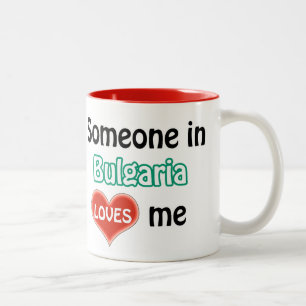 Someone in Bulgaria loves me Two-Tone Coffee Mug